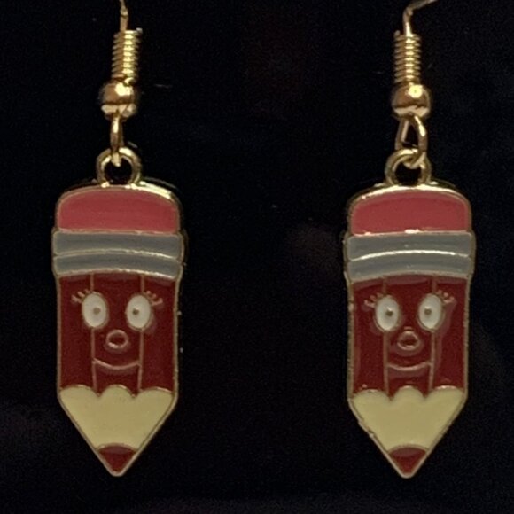 Pencil Earring, Teacher Appreciation Gift, Educator Earring, Teacher Earring - Picture 3 of 5